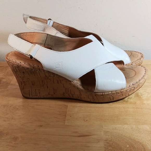 Born Leather Cross Plataform Sandals - Picture 2 of 7